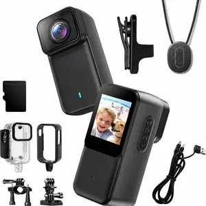4K Body Camera with WiFi, Pov Sports Camera for Motorcycle, Skiing, Biking, Vlogging, Magnetic Thumb Wearable Camera, Waterproof Portable Video Recorder
