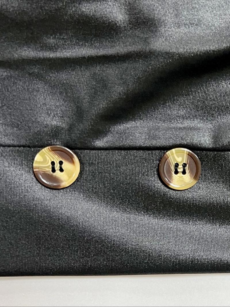 Women's Split-Hem Coated-Leather Dress, Mock Neck Long Sleeve Slim Fit Black Dress for Festivals and All-Season Wear