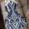 Women's Sexy Casual Slim-Fit Halter Tie Patchwork Mini Beach Style Dress for Beach Travel