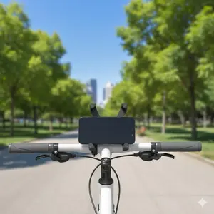 Motorcycle Phone Mount for Bikes - Adjustable 360 Rotation, Vibration Damping, Strong Grip Holder. Durable & Portable Installation Kit, Perfect for Outdoor Riding. Must-Have Gear for Cycling Enthusiasts.