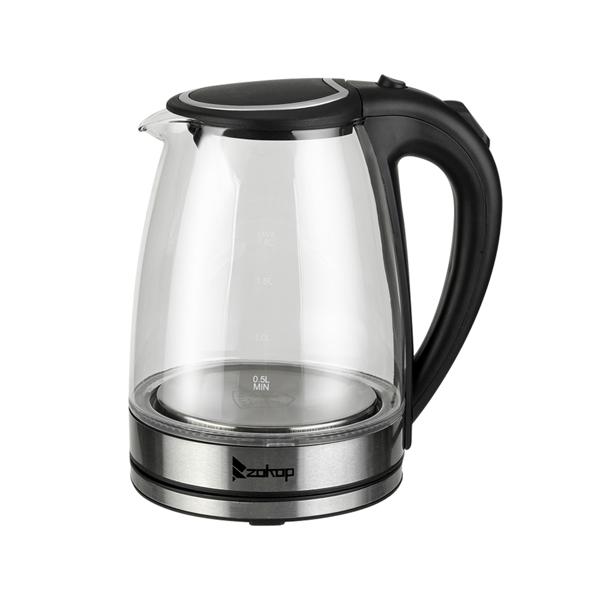 HD-1857-A 110V 1200W 1.8L Electric Glass Kettle US Plug