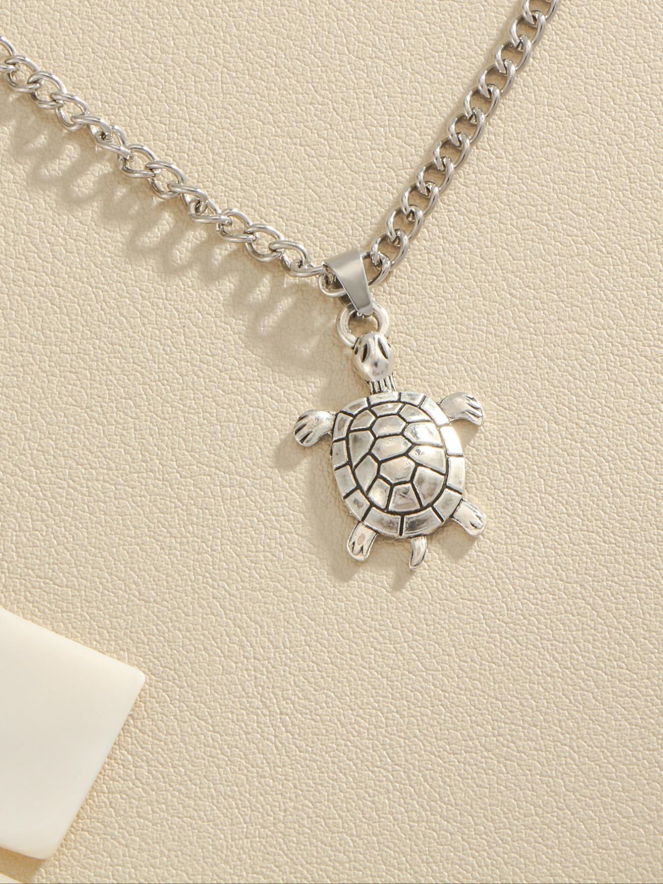 Cute Turtle Design Pendant Necklace, Fashion Jewelry for Party, Daily Clothing Decor, Trendy All-match & Exquisite Jewelry for Birthday Gift
