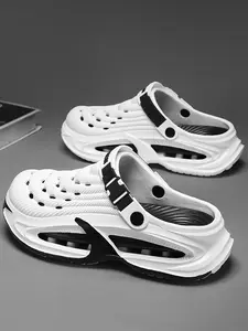 Men's Fashion Sandals Summer New Trendy Thick Sole Height Increase Hole Shoes, Eva Material, Breathable, Anti-Slip, Outdoor & Casual