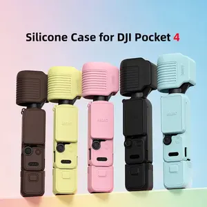 Silicone Protective Case for Dji Osmo Pocket 4, Camera Accessories, Lens Cover, Tripod Sleeve, Non-Slip Design, Full Coverage, Portable