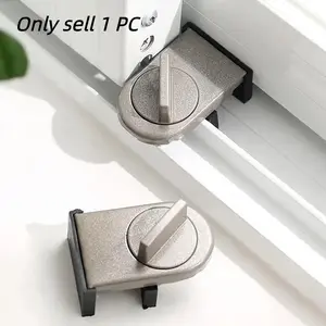 Aluminum Alloy Sliding Window Lock, Mobile Window Latch, Screen Door Clip, Anti-Jamming, Anti-Theft, Child Safety Lock, Stopper