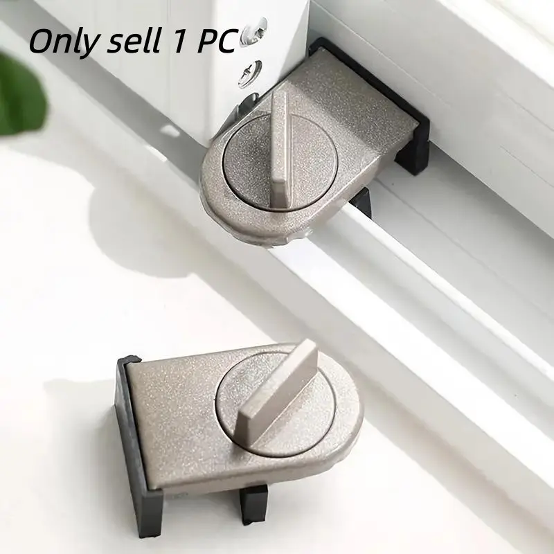 Aluminum Alloy Sliding Window Lock, Mobile Window Latch, Screen Door Clip, Anti-Jamming, Anti-Theft, Child Safety Lock, Stopper