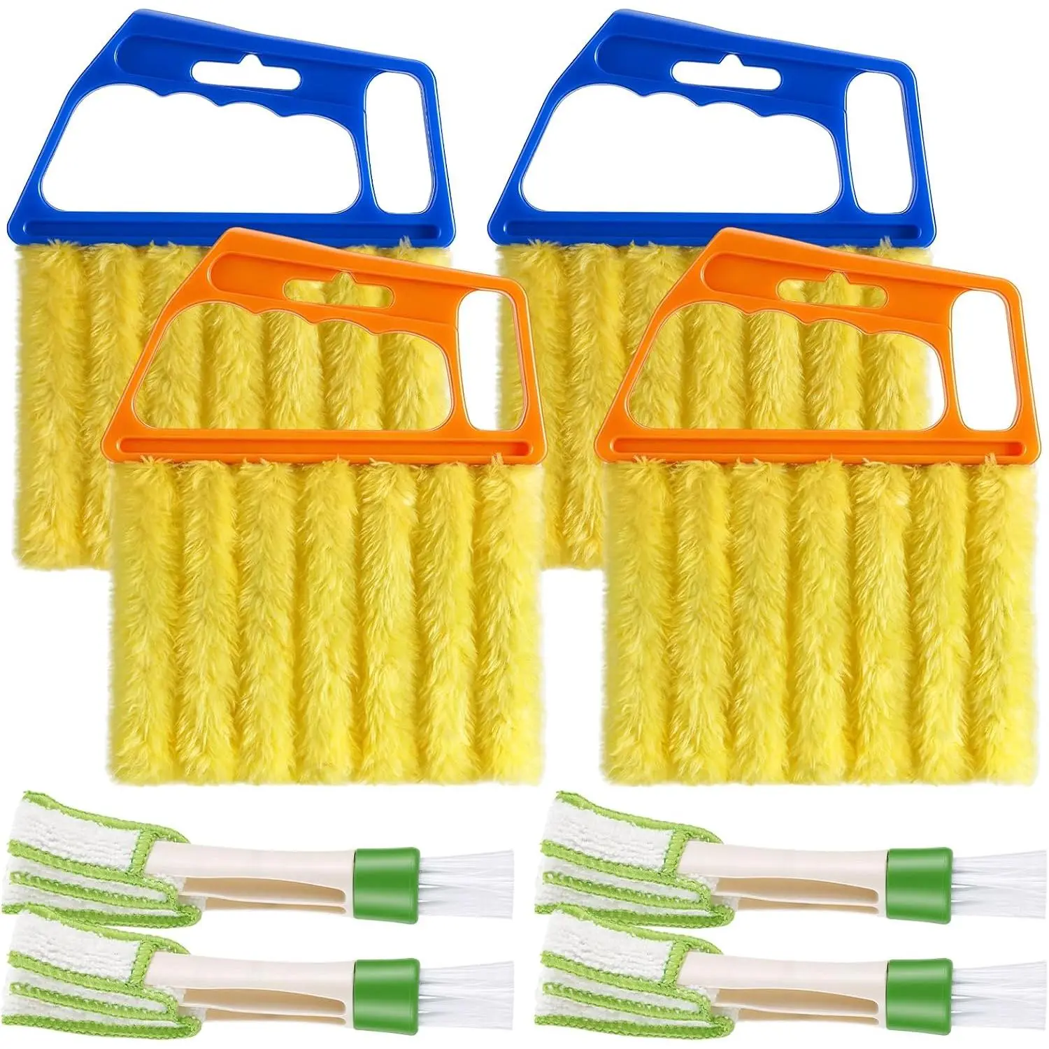 8 count Window Blind Cleaner Duster Tool, 7-Finger Microfiber Blind Duster, Removable and Washable,Cleaning Tools for Window Shutters & Air Vent
