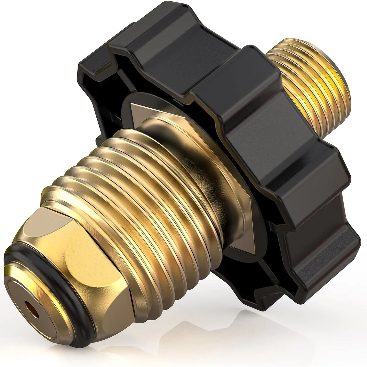 1/4 NPT to POL  Adapter Fits 20-30LB   | Solid Brass & Equipped with Excess Flow Safety Device