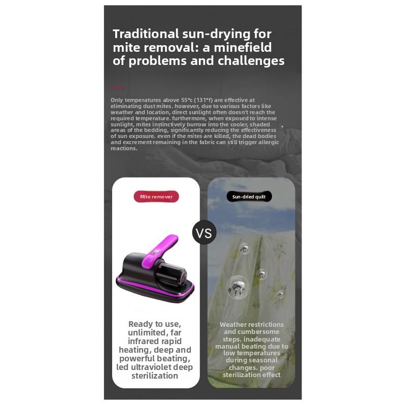 UV Mattress Vacuum Cleaner| Wireless Handheld Anti-Dust Mite Cleaner