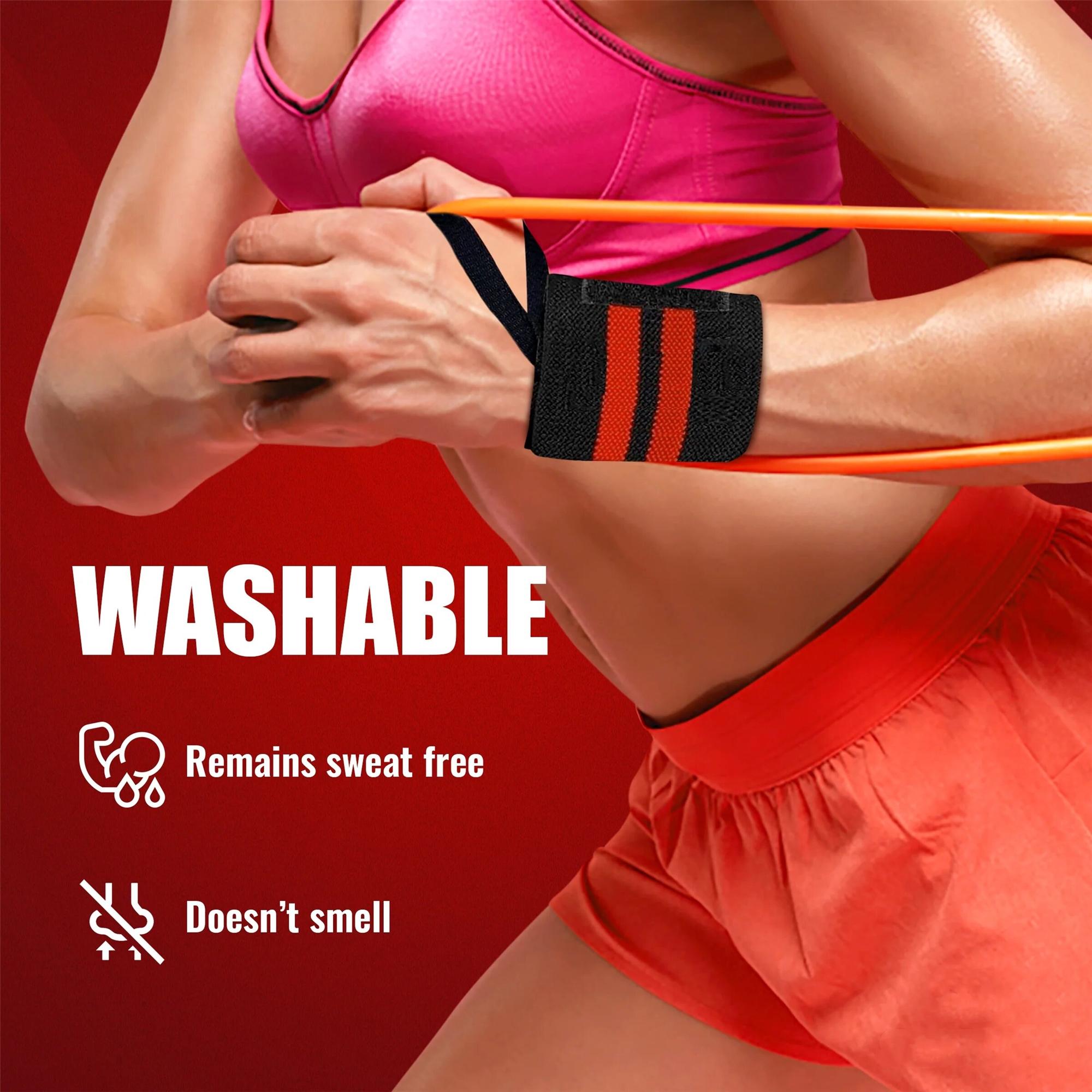 Sports Wristbands, 1 Pair Professional Wristbands for Weightlifting and Gym Training, Sports Wristband for Men & Women, Cuffs for Gym, Gym Wear, Gym Accessories, Exercise, Wrist Straps