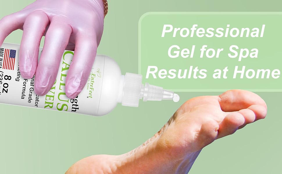 Callus Remover Gel: 8oz Extra Strength with Precision Applicator, Callus Remover for Feet, Foot Callus Remover, Foot Care, Pedicure Tools Supplies, Dead Skin Remover