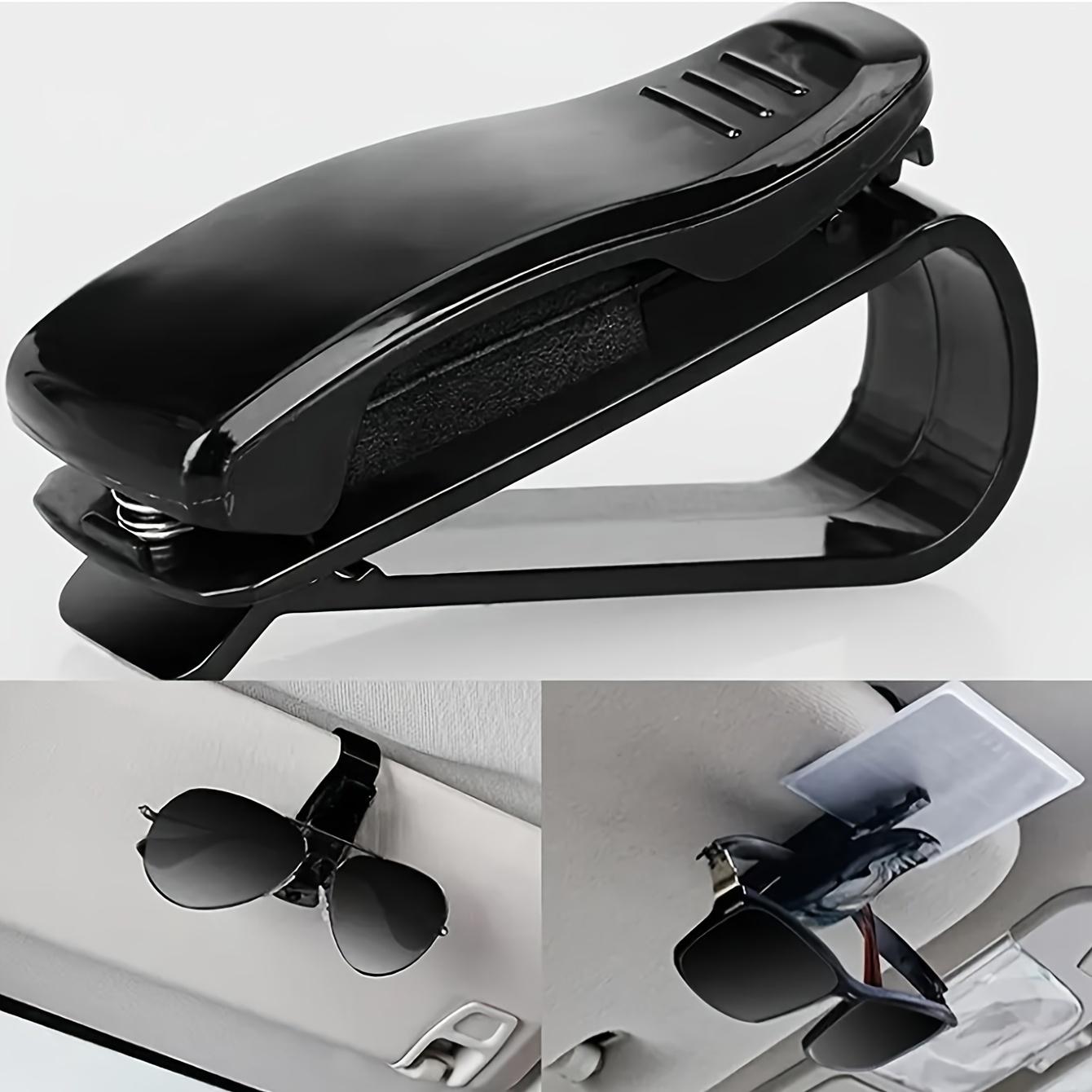 Car Sun Visor Glasses Clip - ABS Multifunctional Eyeglass Holder with Bill and ID Slot for Car Interior Accessories