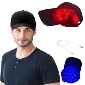 Head Massage Cap with 4 Modes, and Blue LED Display, USB Rechargeable, Detachable, Ideal for All Ages, Comfortable Wear