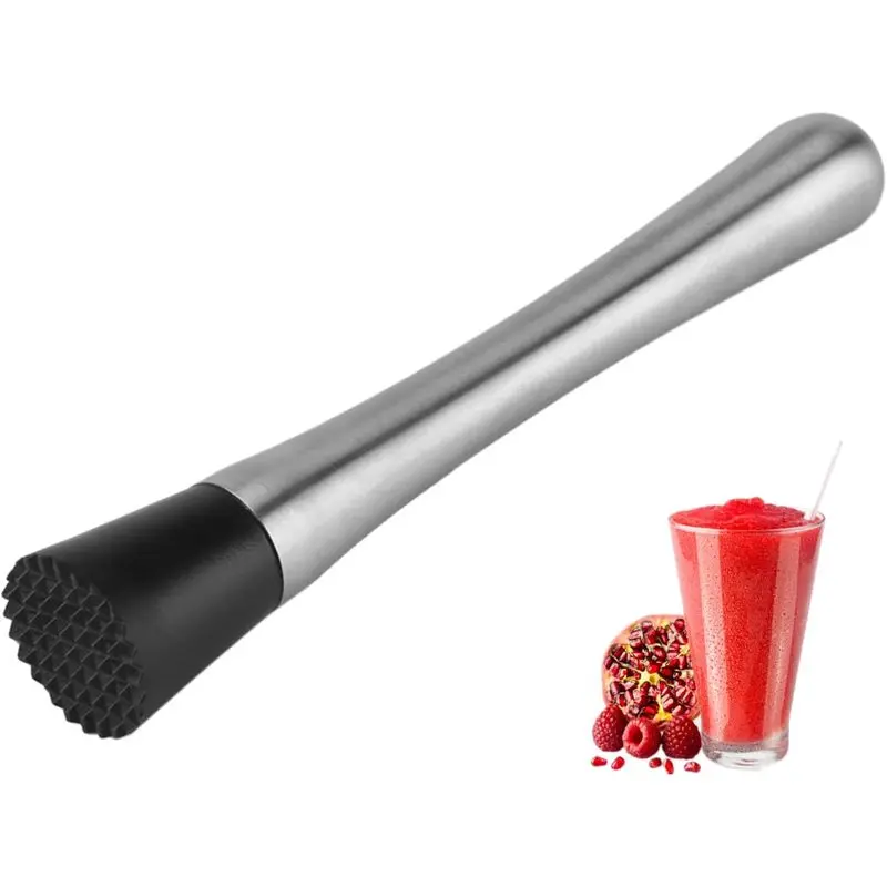 Cocktail Muddler Stainless Steel Bar Stick Mojito Masher Fruit Mixer Ideal Bartender Tool Barware Cocktail Accessories