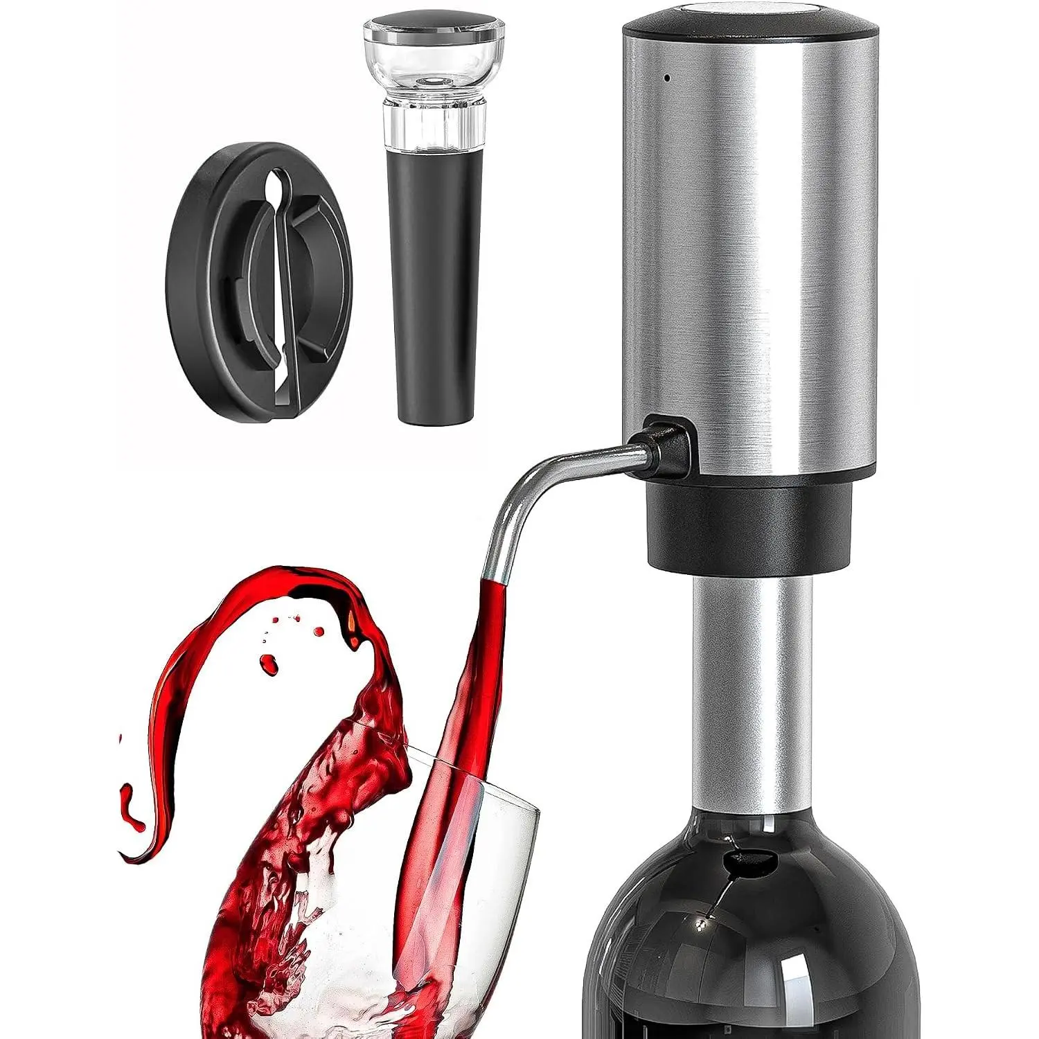 Rechargeable Electric Wine Decanter, Automatic Wine Aerator & Dispenser