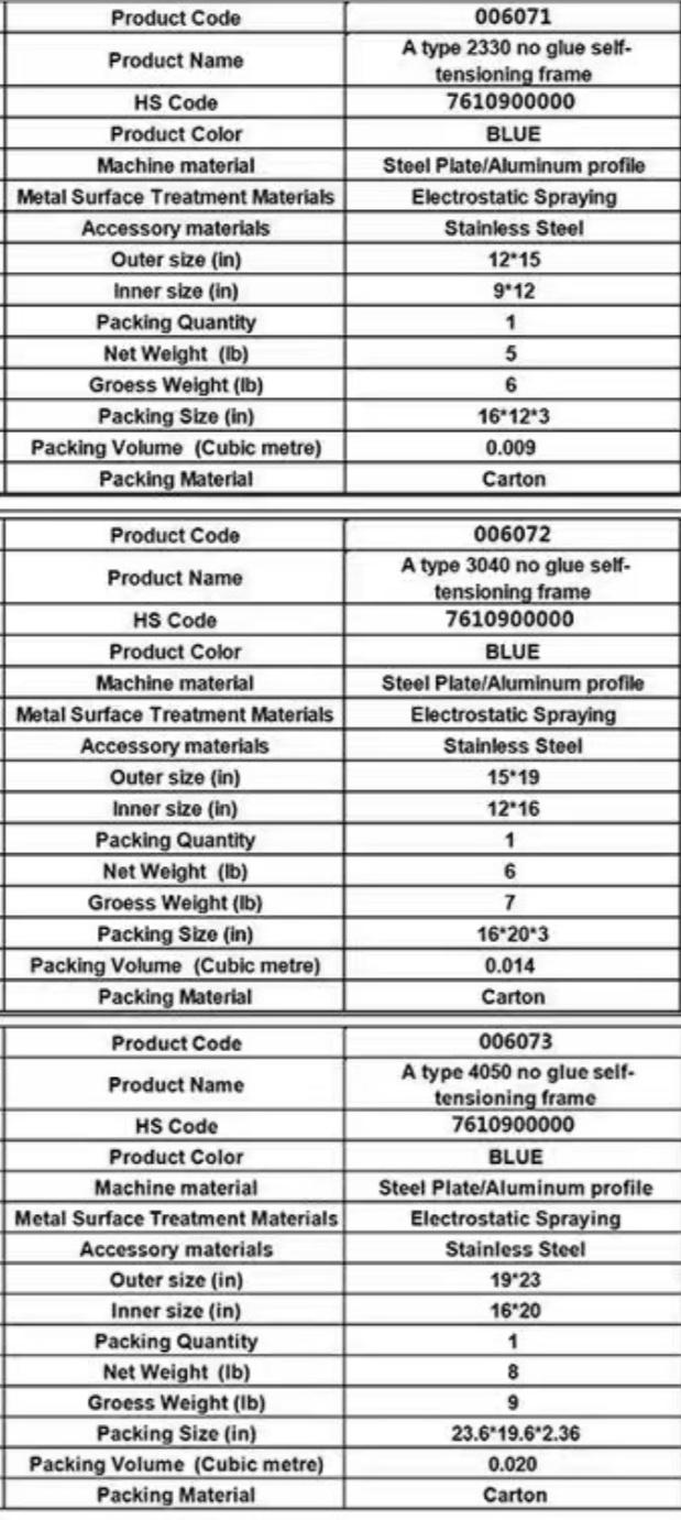 Reusable Self-Tension Screen Printing Frames | Multi-Size Pack (7"x9", 9"x12", 12"x16", 16"x20") | Quick Tension Adjustment for Crisp Stencils | Durable & Long-Lasting | Essential Supplies for DIY Crafting & Professional Screen Printing Shops