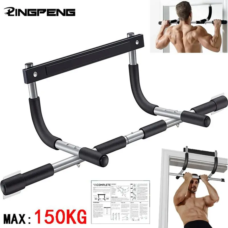 Doorway Pull-Up Bar for Home Gym, Adjustable Chin-Up Bar, Multi-Grip Upper Body Strength Trainer, Non-Slip Foam Grips, Home Workout Equipment