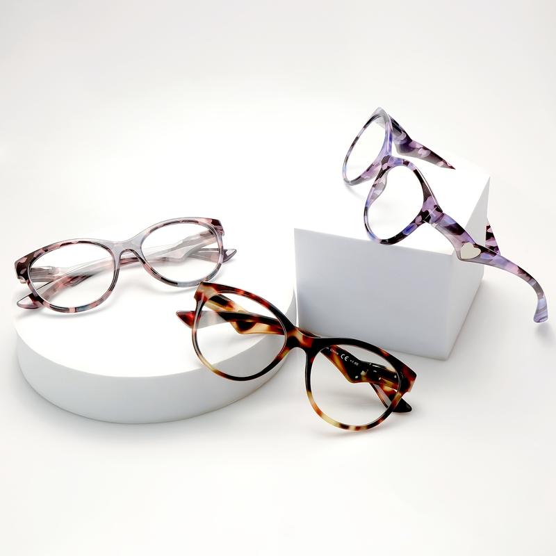 DEAAOK 5-Pack Fashion Reading Glasses Blue Light Glasses for Women with Spring Hinge  Classic Elegant Artistic Eyeglasses