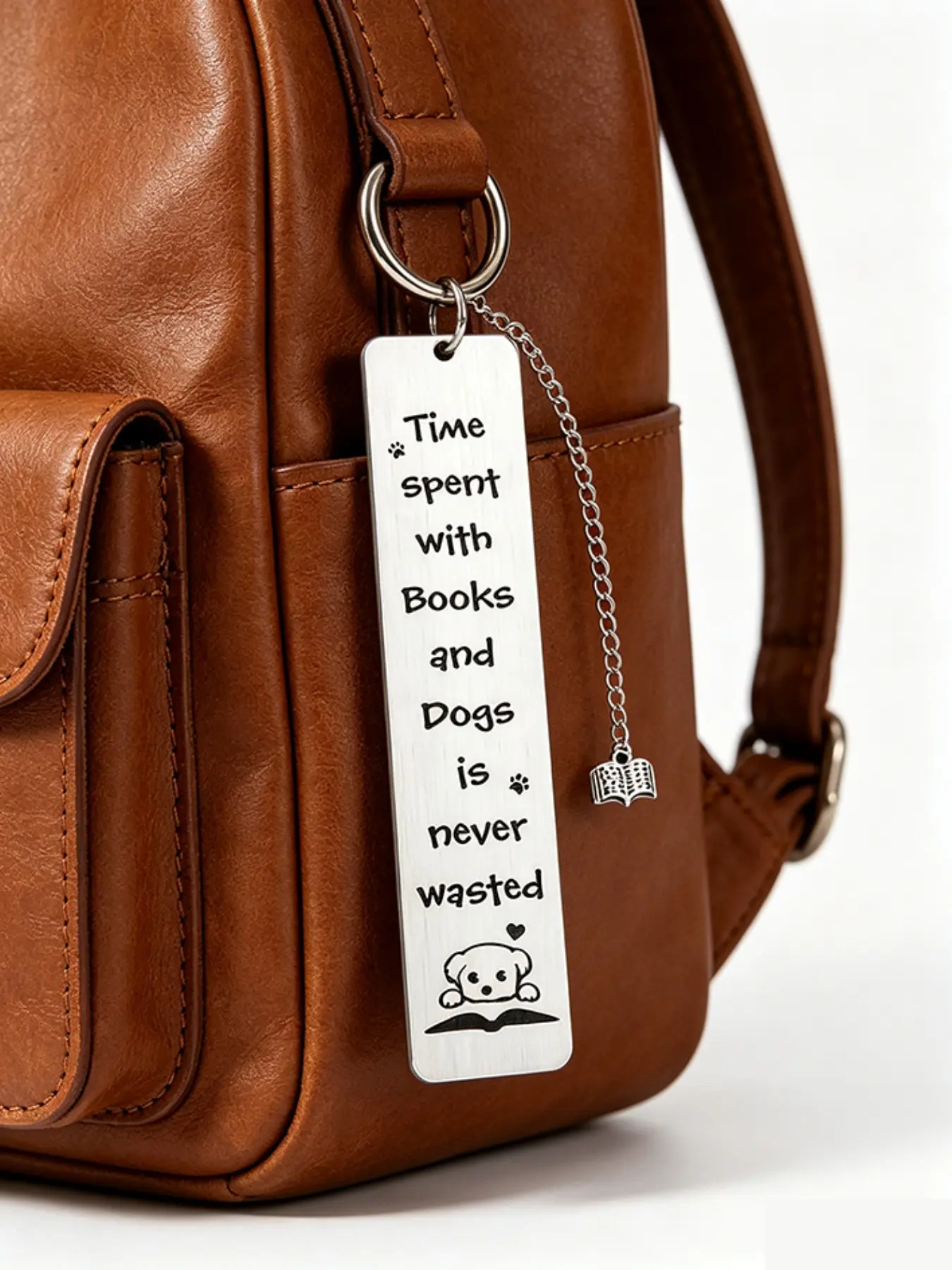 Cute Dog Stainless Steel Bookmark, Heavy Metal Book Mark with Cartoon Pattern, Perfect Gift for Readers and Pet Lovers, All Seasons Casual Style