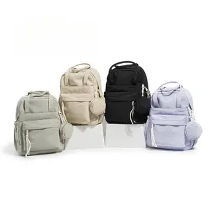 New Fashion Solid Color Backpack for Women, Casual All-match High-end Shoulder Bag, Lightweight Travel & Daily Commuter Backpack