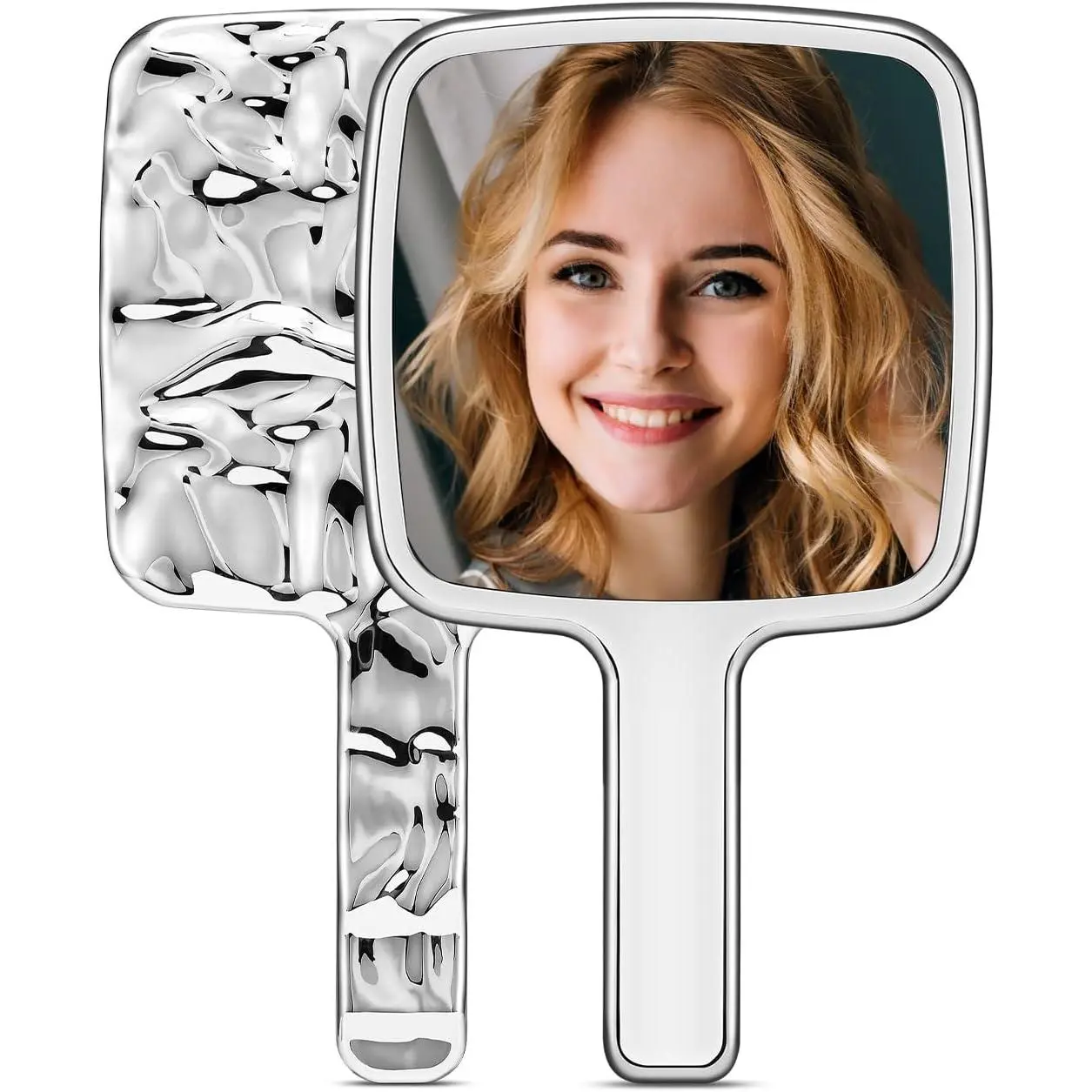 Handheld Mirror, 4"L x 7"W, Small Lash Mirror for Makeup,