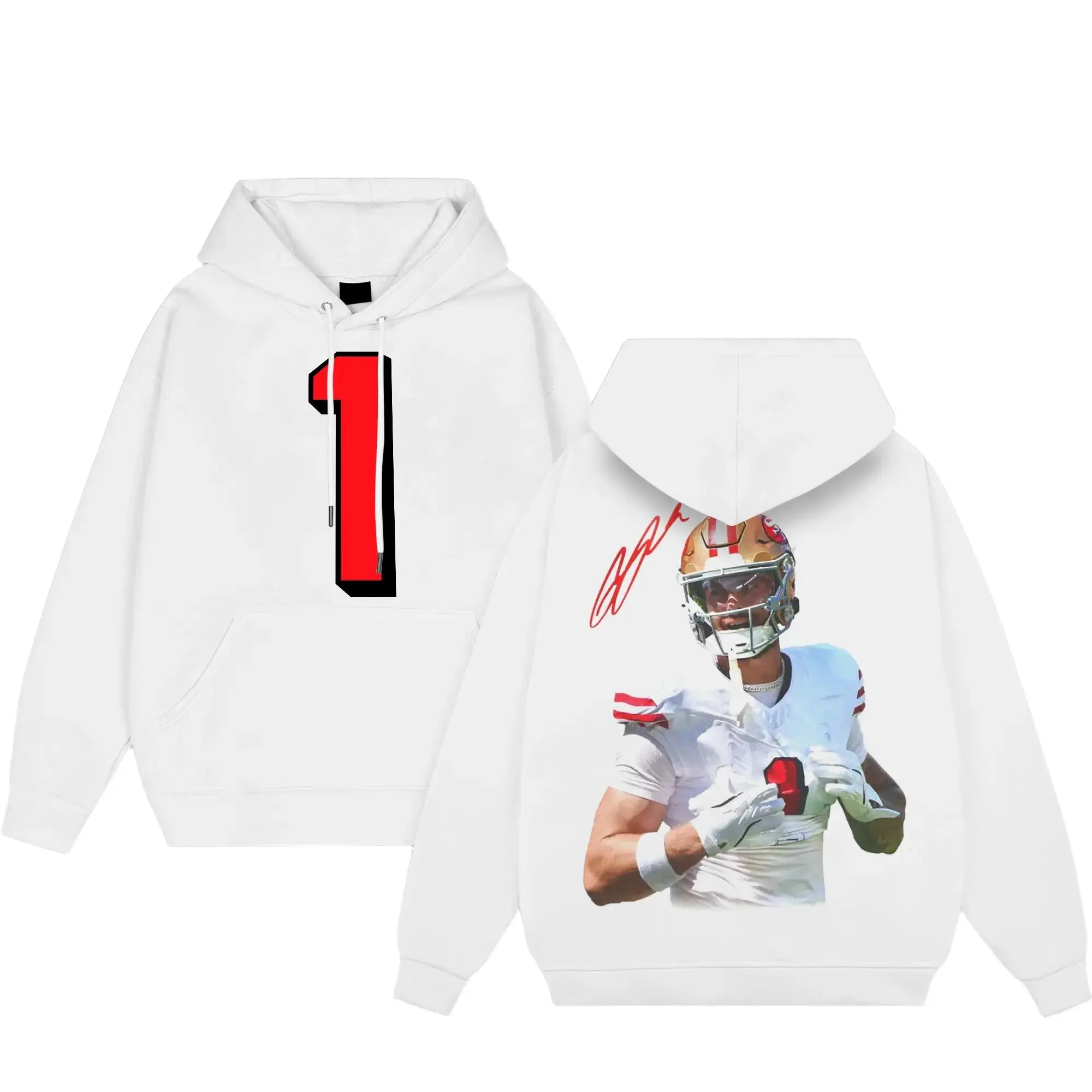 [Sale Up To 50%] Unisex Ricky Pearsall Cotton Prenium Hoodie, National Football League Fans Apparel, The 49ers Team Game Day Outfits, American Football Graphic Shirt, Gift For Football Fans