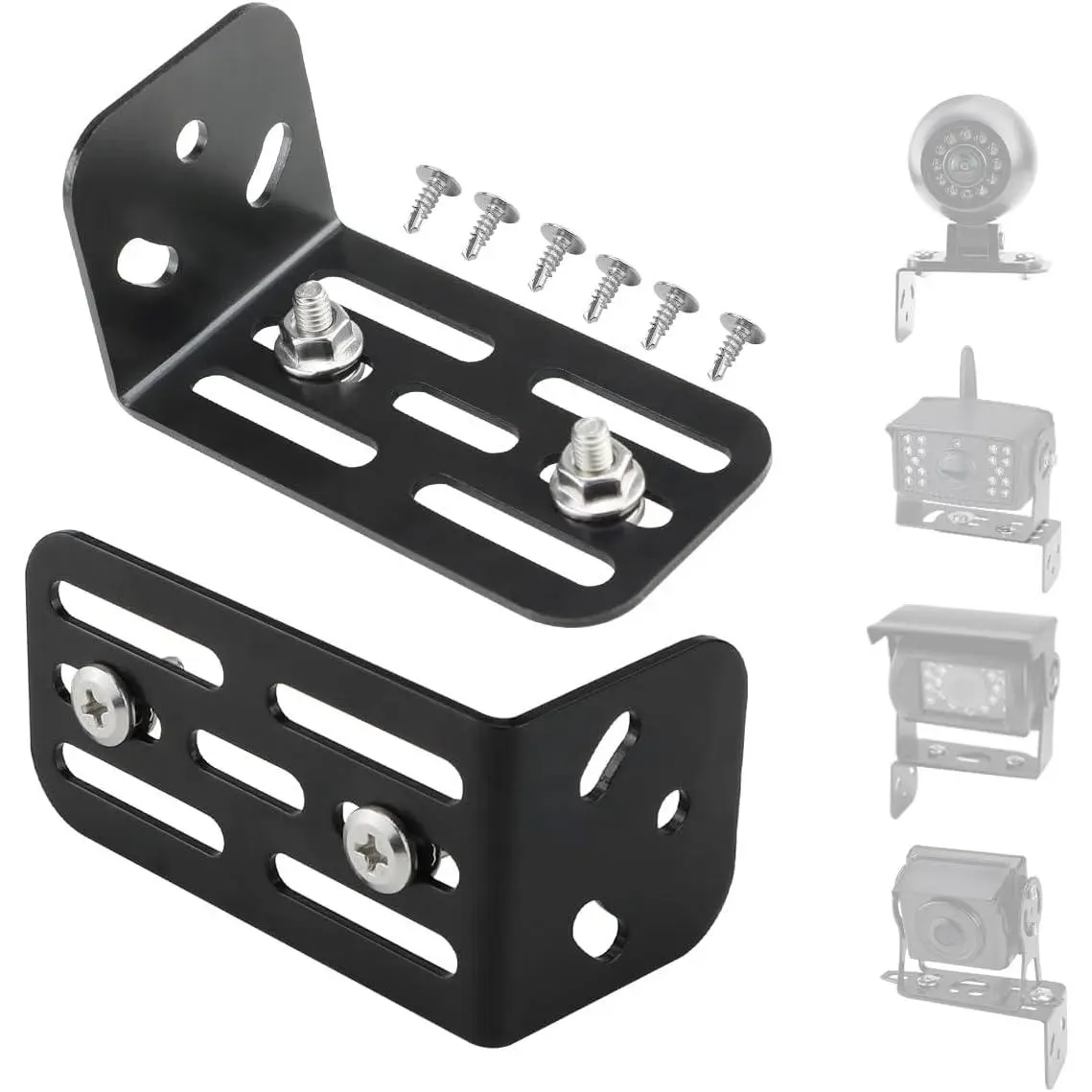 Iron Metal Bracket,  Adjustable L Shape Right Angel Multi-Function Camera Stand Mount, Only Installation Holder for  Camera (2PCS)