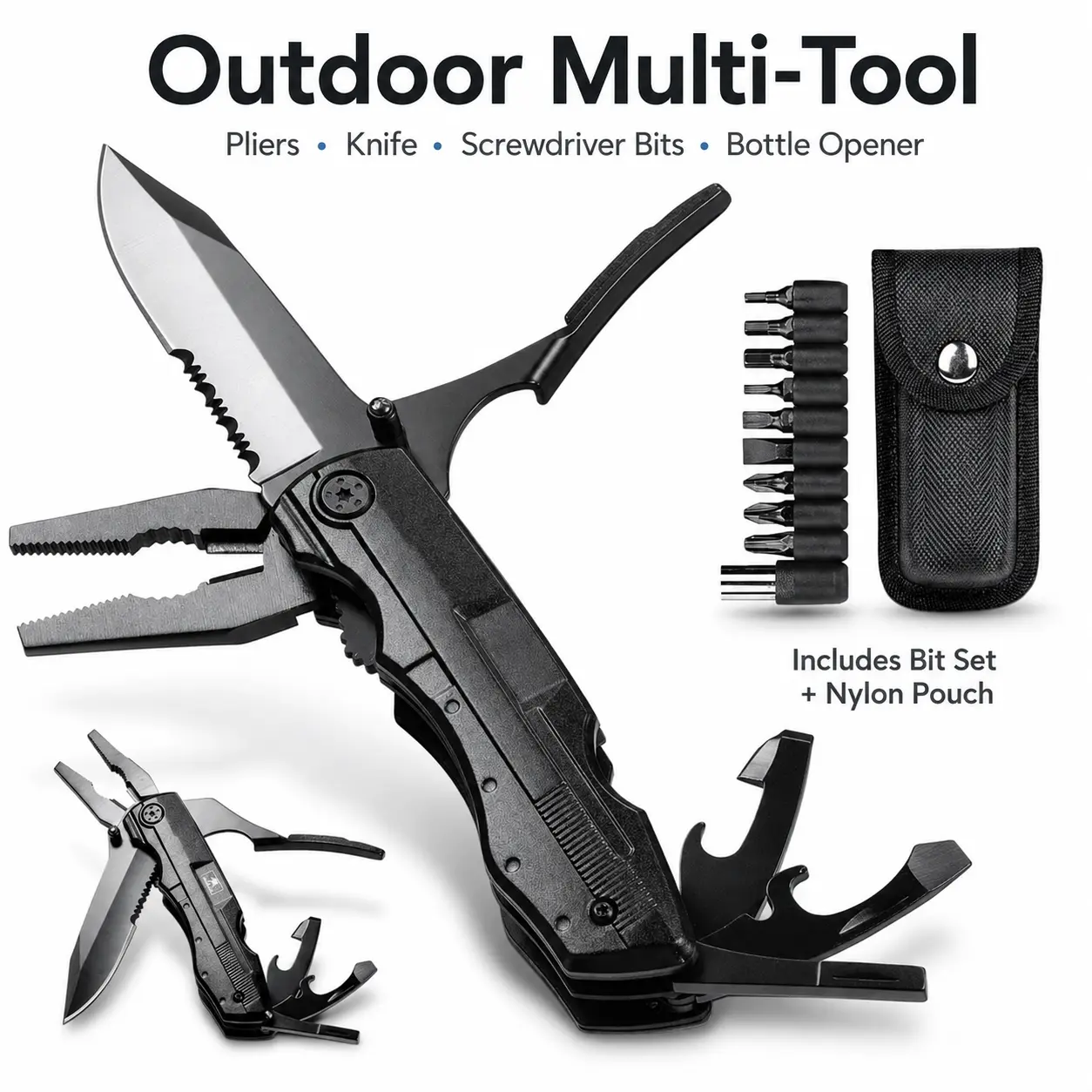 Multifunctional Knife Pliers Outdoor Home Portable Outdoor Survival Folding Knife Plier Screwdriver Hand Tool Car Emergency Tool Portable Multipurpose Knives