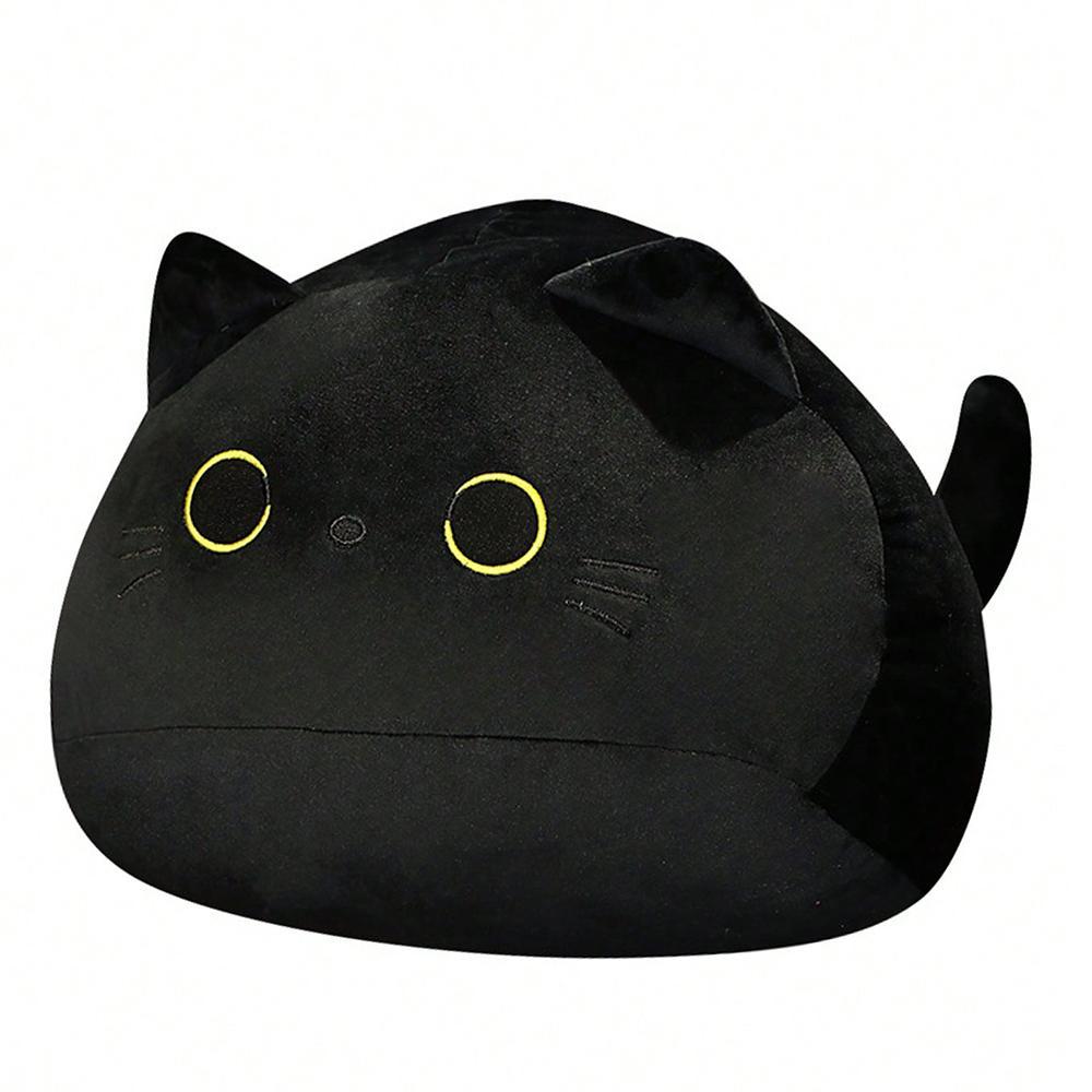 Black Cat Plush Toy, Soft Stuffed Decoration, Children's Companion Comfort Toy, Soft Stuffed Animal, Gift for Her, Men's Gift
