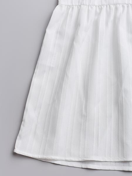 1 piece white bow Valentine's Day date sweet casual dress skirt