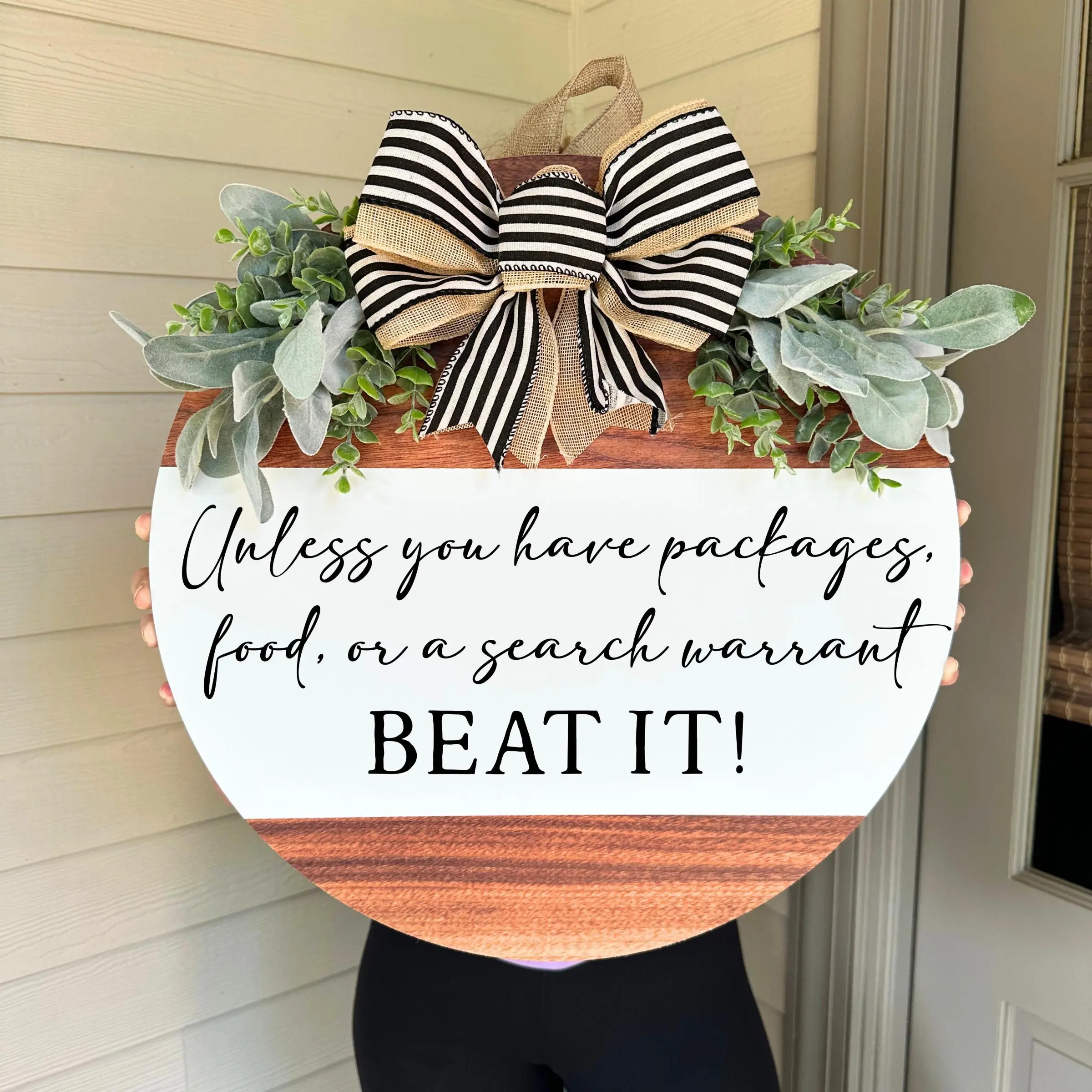 Funny Front Door Decor, Humorous Door Hanger, Go Away Sign, Outdoor Plaque, Fun Wall Art, Perfect for Home Entrance, Unique Gift Idea