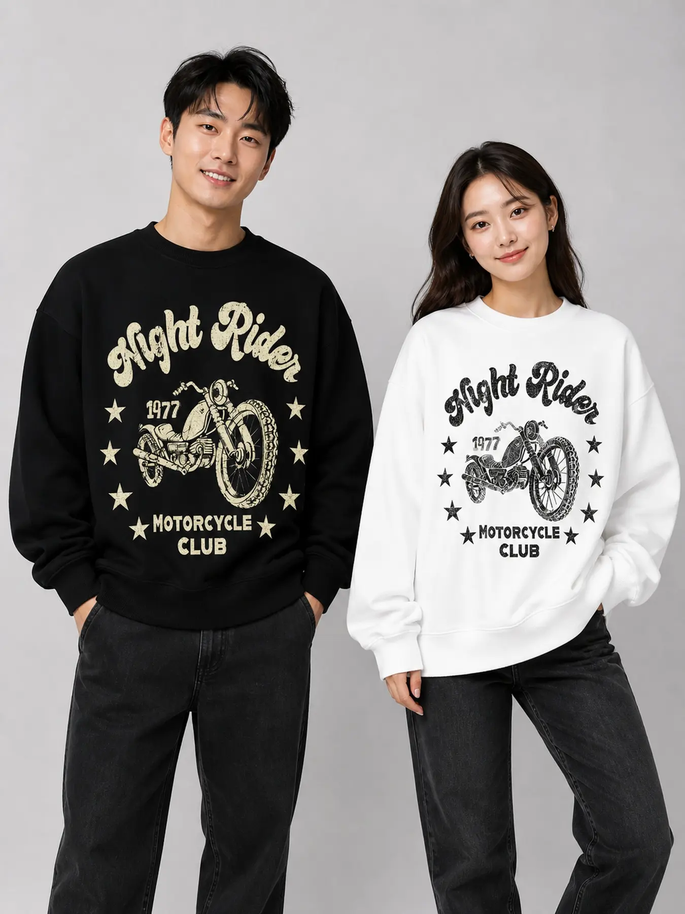 Vintage Night Rider 1977 Motorcycle Club Eagle Graphic Hoodie and Sweatshirt, Vintage Streetwear Unisex Casual Long Sleeve Pullover Top