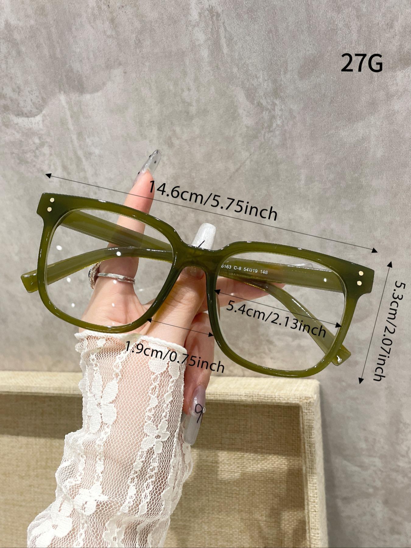Women's Fashionable Square Frame Eyeglasses, Casual Trendy Anti-blue Light Eyeglasses for Everyday Use, Fashion Accessories for Outdoor Activities, Stylish Square Frames Eyeglasses