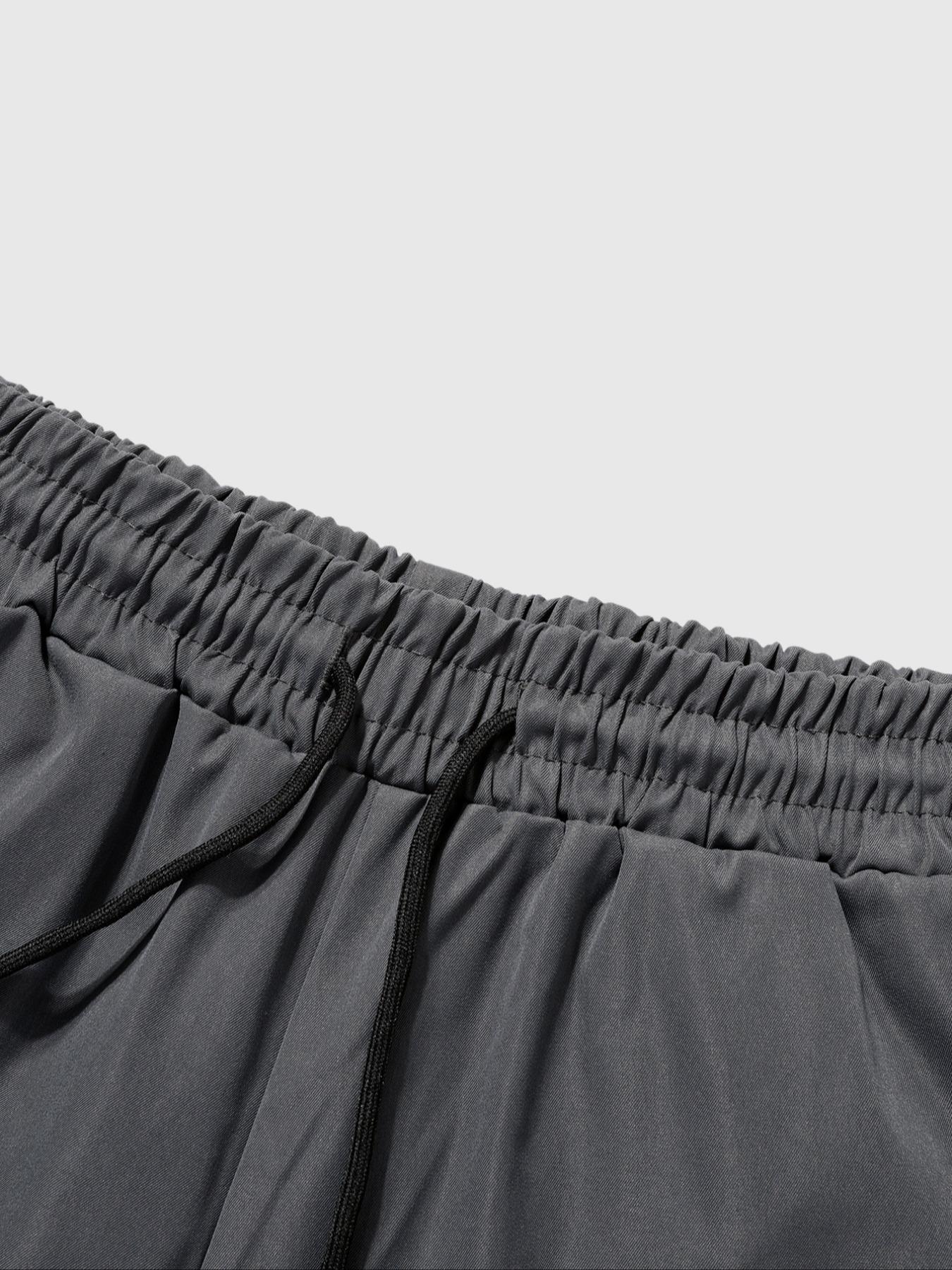 Men's Solid Flap Pocket Cargo Pants, Loose Casual Streetwear Drawstring Waist Pants for Daily Wear, Men's Trousers for All Seasons
