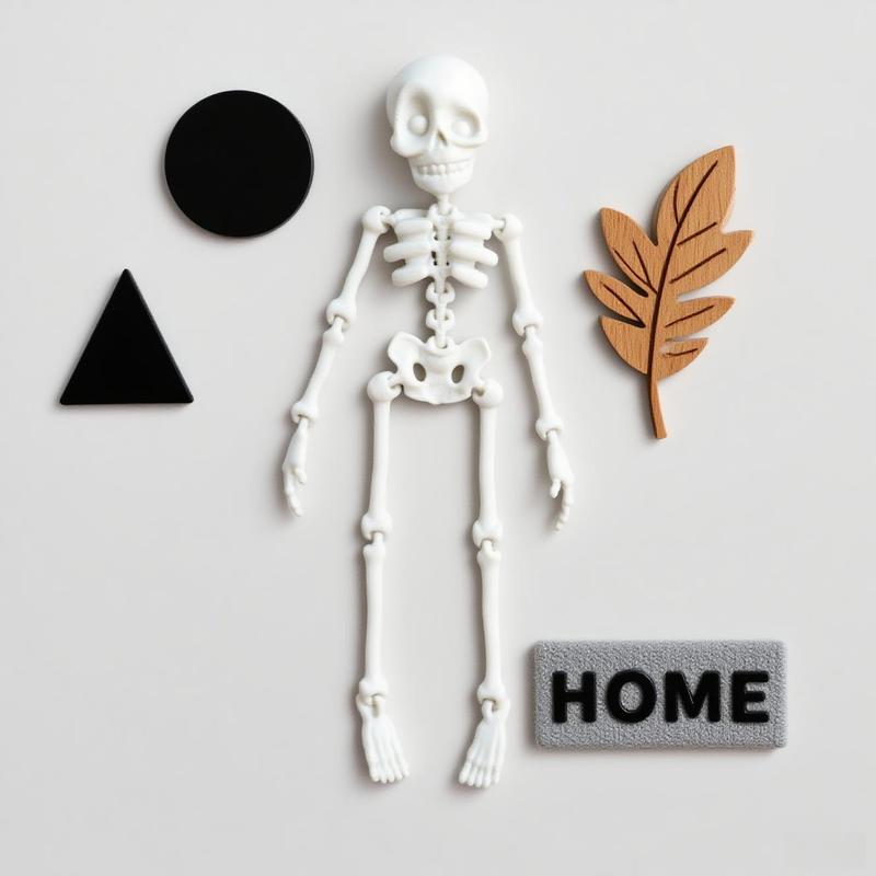 FuRise Magnetic Skeleton Action Figure – 3D Printed Art Toy, Movable Deformable Skeleton Figurine, Halloween Decor & Gift,Magnetic Skeleton Toy,FuRise 3D Printed Skeleton,Articulated Skeleton Action Figure