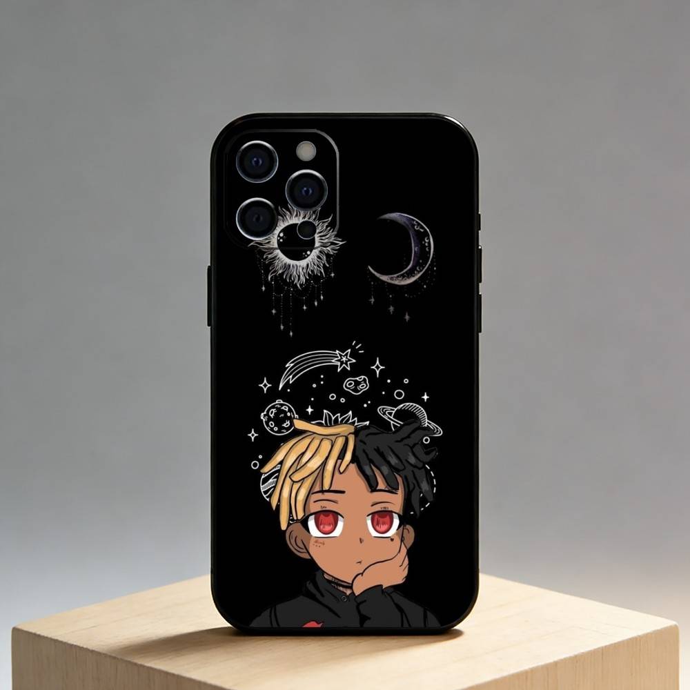 X-XXXTENTACION-S   Phone Case For iPhone17,16,15,14,13,12 Plus,Max Soft Silicone Black Cover