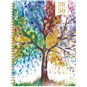 2026-2030 Monthly Planner/Calendar - January 2026 to December 2030, 5-Year Monthly Planner, Colorful Tree Illustration Themed Cover Journal, Yearly Calendar Planning, Monthly Tabs, 60-Month Calendar, 5.5 x 8.3 inches, Thick Paper, Elastic Cover, Durable D