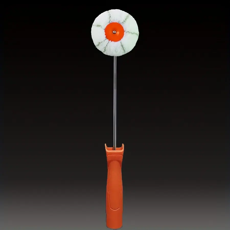Pumpkin Corner Roller Brush, 360° Precision Coverage, Thick Velvet Nap, Anti-Slip Handle, DIY & Professional Use, Wall Edge Painting Tool