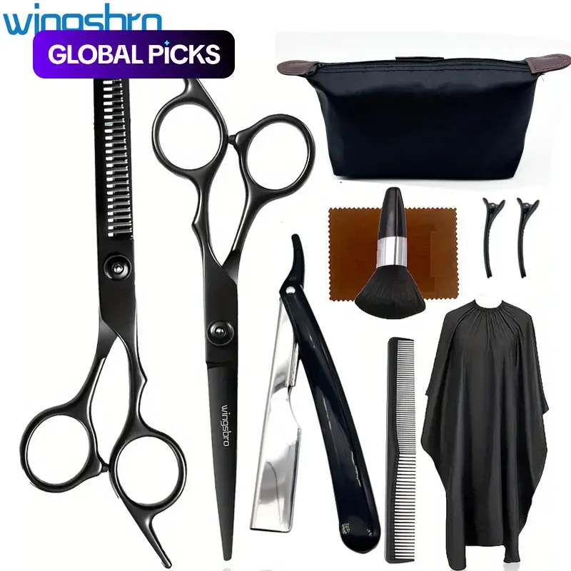 Hair Styling Tool Set, 1 Set Professional Hair Cutting Kit, Haircut Kits, Hair Cutting Accessories for Home & Salon Use, Salon Equipment, Salon Supplies, Hair Styling Tools for Men & Women, Haircutting Tools, Stainless