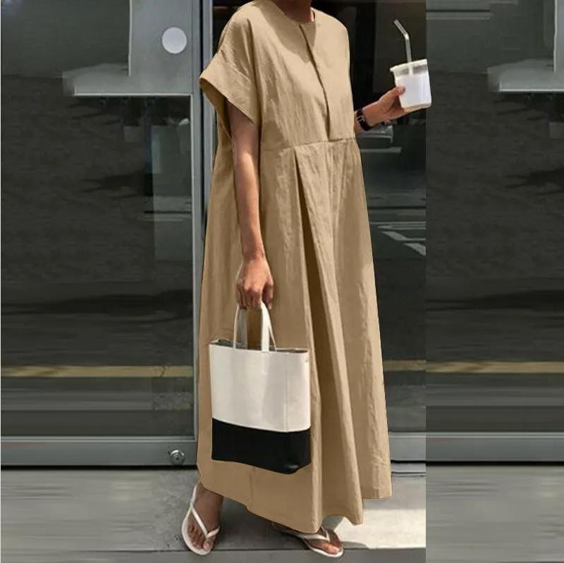 2026 Oversized Maxi Dress for Women Casual Loose Fit Short Sleeve Pleated Dress with Pockets Summer Outfit #   MaxiDress #   OversizedDress #   ShortSleeve #   PleatedDress #   WithPockets #   SummerOutfit #   CasualWear #   Outfit of the Day #   WomensFa
