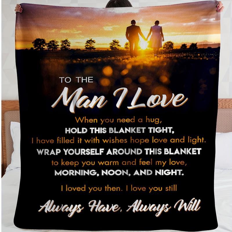 1Pc Husband Gift Blanket I Love You Gift For Him Valentine'S Day Gift For Husband Boyfriend Gift, Husband Blanket Boyfriend Birthday Gift Husband Birthday Gift From Wife Birthday Gift