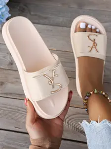 Beach Vacation Essential, Thick Sole Sandals, Soft Anti-Slip Bottom, Comfortable, Elevates Height, Slimming, Summer Versatile Style, Footwear
