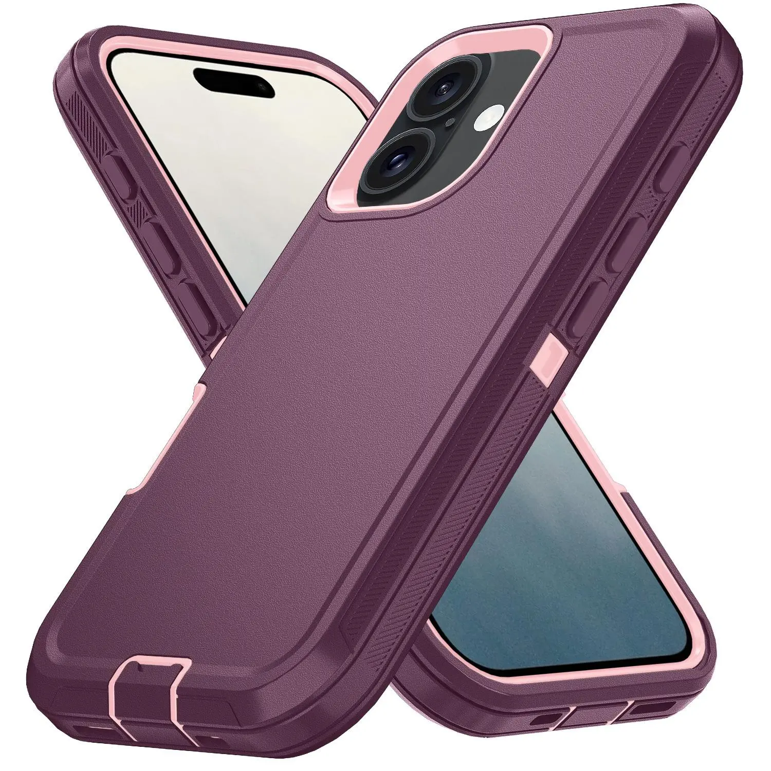 Case & Nova Military Grade 3-Layer MagSafe Rugged Phone Case - Polycarbonate-Acrylic Plastic, Magsafe Fit, Shockproof, Heavy-Duty, Anti-Drop, Abrasion Resistant, Slim Magnetic Stylish Cartoon Couple Black-Lime Cover for iPhone 17 Pro Max,16,15,14,13,12,11