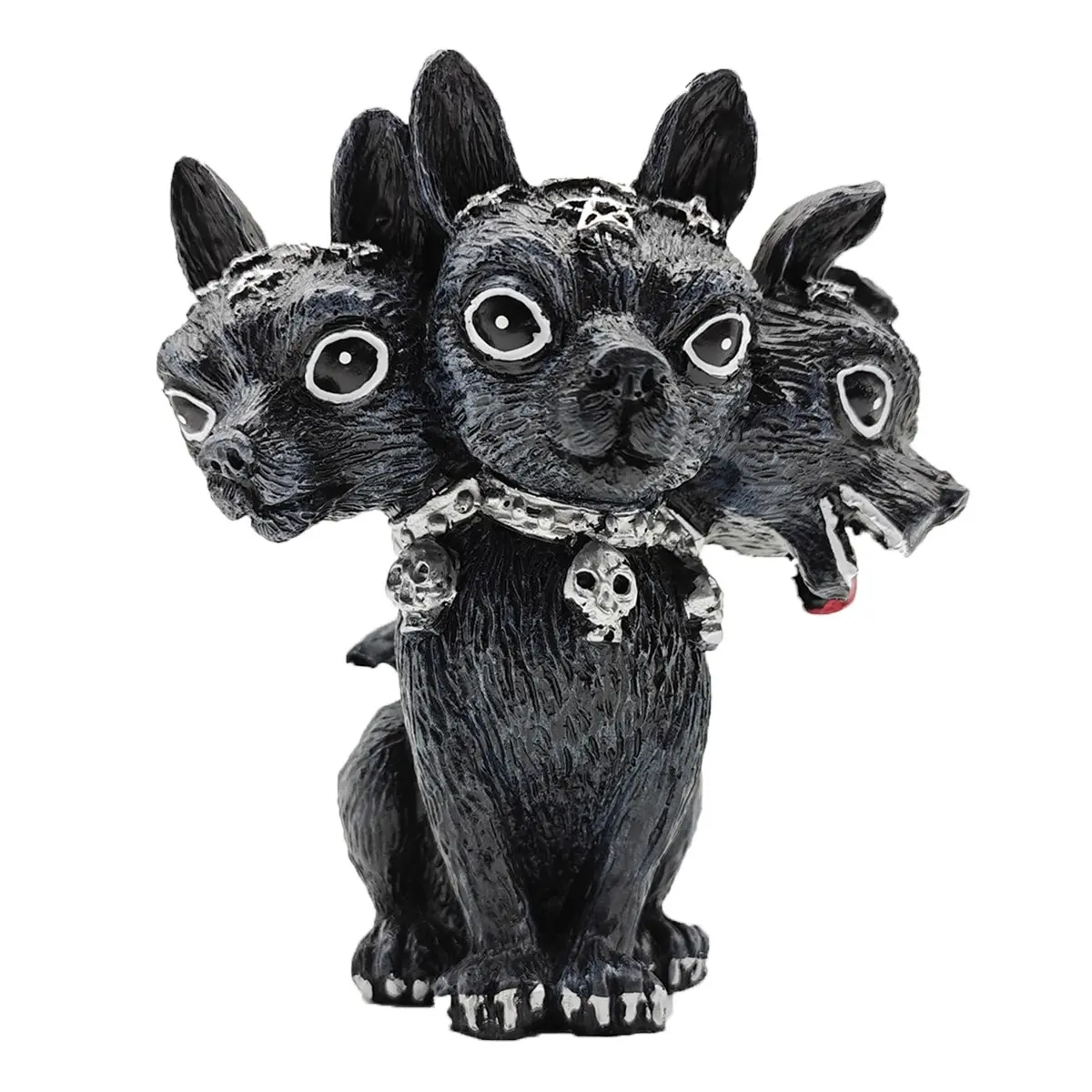 Vintage Resin Cerberus Statue, Halloween Decoration, Christmas, Easter, Hanukkah, Thanksgiving, Fall Home Decor, Three-Headed Dog Sculpture