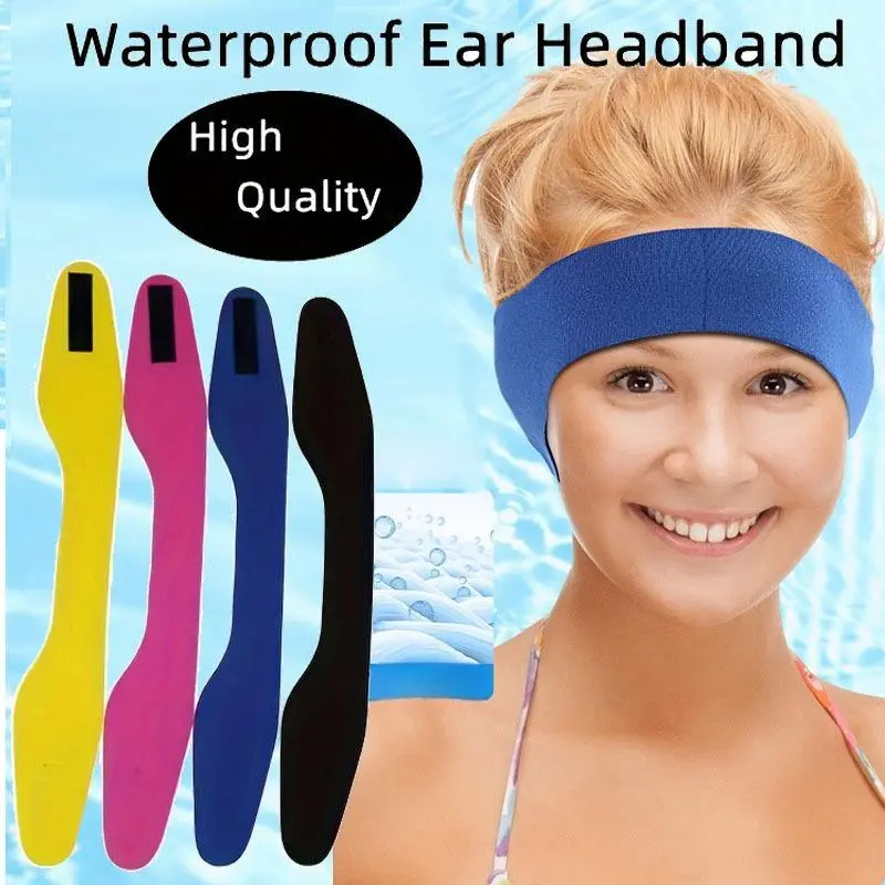 Waterproof Swim Headband – Adjustable Ear Protection Band for Kids & Adults, Keep Ears Dry During Swimming, Bathing & Water Play, Comfortable Beach Pool Essentials