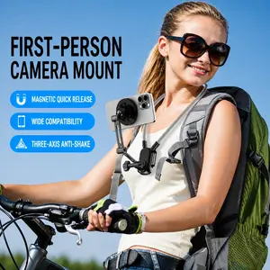 First Person View Phone Mount, Sports Camera Anti-Shake Chest Strap Holder, Cycling Live Streaming Device, Secure Front Fixing Stand, Sports Camera Accessories, Video Recording Accessories