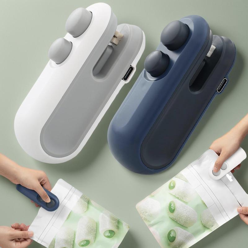 2 in 1 Mini Sealing & Cutting Machine, Portable Usb Rechargeable Snack Sealing Machine, Handheld Heat Sealing Device for Snack & Food Storage Plastic Sealer 2 in 1 Mini Sealing & Cutting Machine, Portable Usb Rechargeable Snack Sealing Machine, Handheld Heat Sealing Device for Snack & Food Storage Plastic Sealer