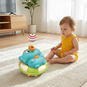 Elephant Hover Ball Toy for Kids  Floating Ball Game with LED Lights & Music, Interactive Blowing Air Toy Gift for Toddlers