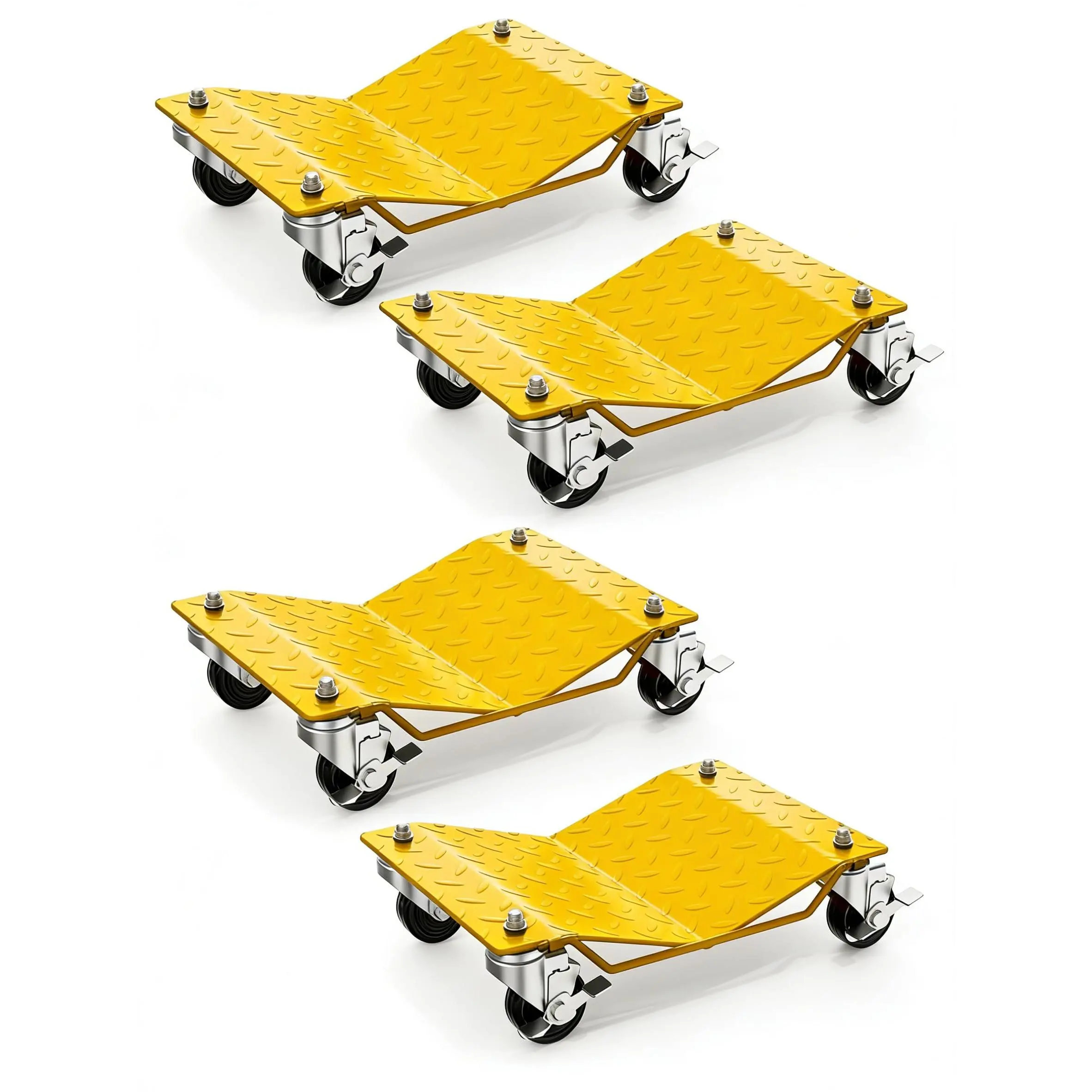 4 Pack Carbon Steel Car Wheel Dolly 6000 LBS Heavy Duty Vehicle Mover with 360 Degree Rotatable Wheels Garage Auto Repair Equipment,car accessories Truck Effortlessly