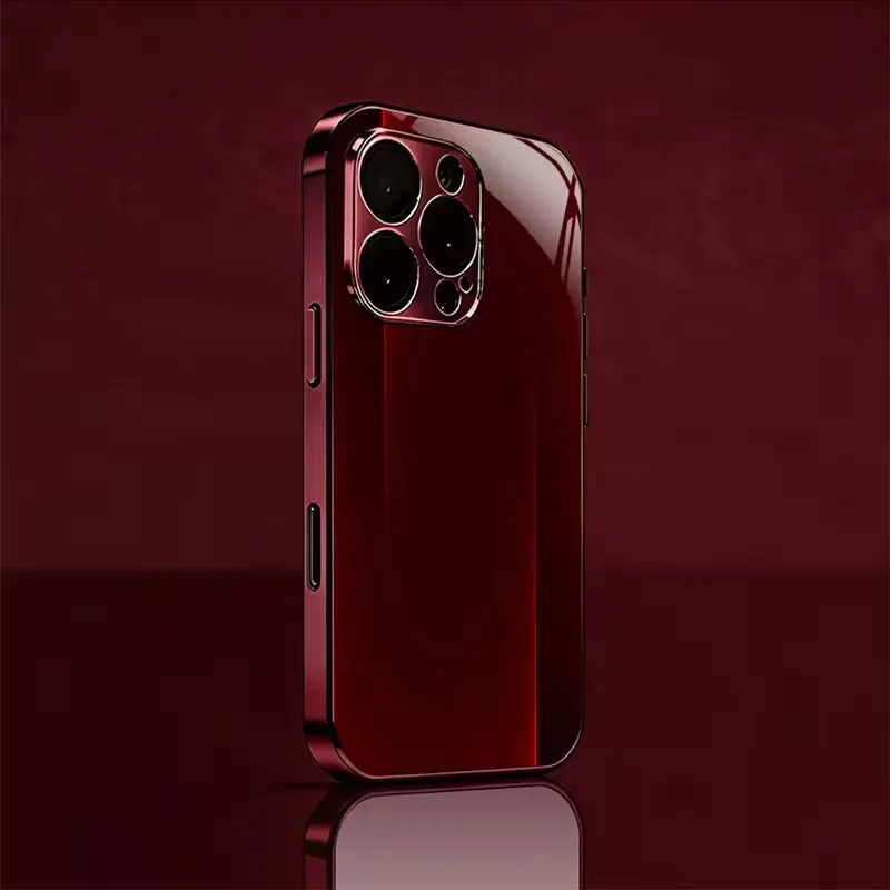 Gradient wine red pattern for Realme C100i/C100 4G/C85 Pro/C85 4G/16 pro+/16 pro Luxury wine red glass-textured phone case